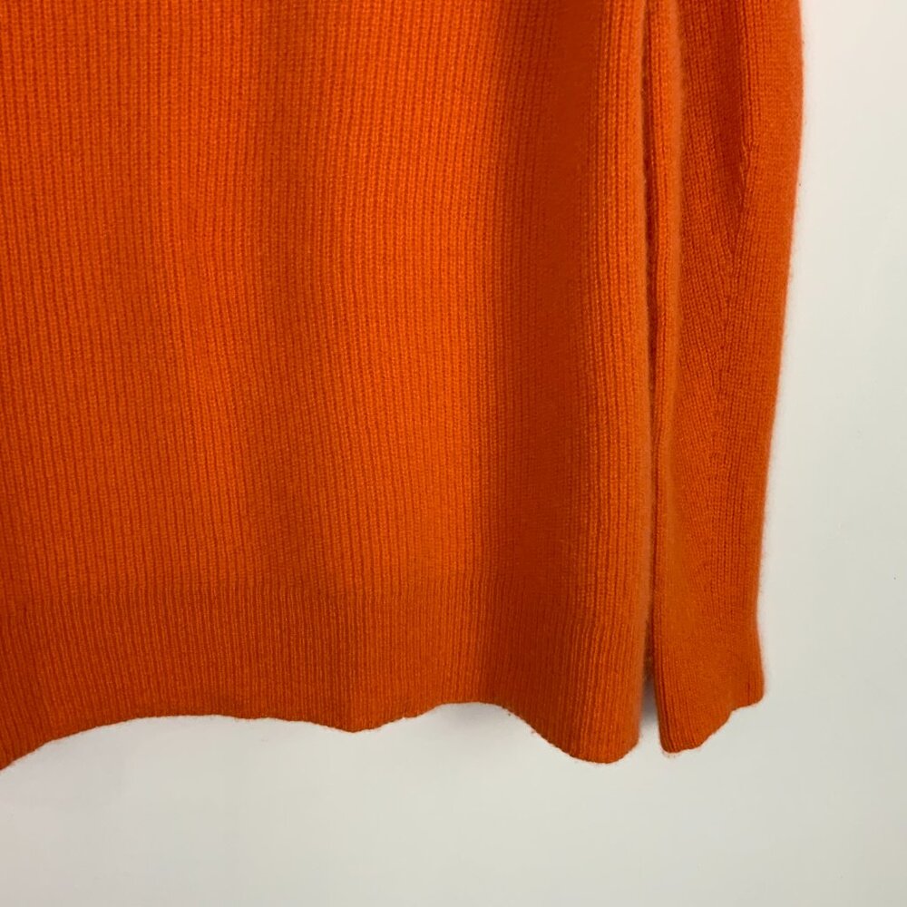Men's Lands' End v-Neck 100% Cashmere Pullover Sweater Orange/Terracotta Sz XXL - Picture 6 of 16